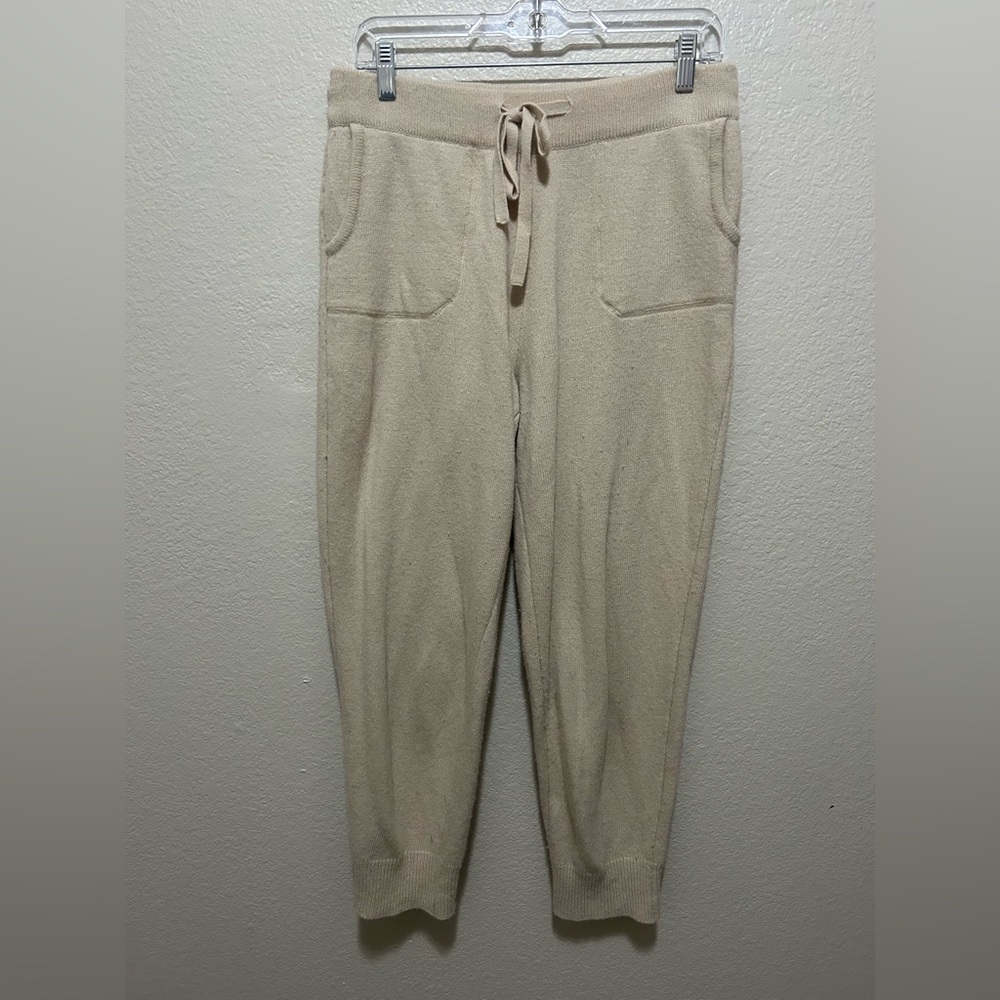 Le Bon Shoppe Nanette Sweater Pants Medium Irish Cream Knit Lounge Slow Fashion - Picture 2 of 6